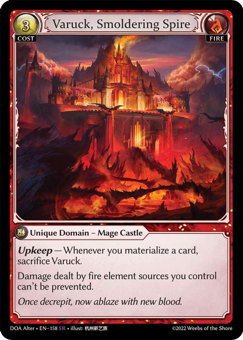 Varuck, Smoldering Spire (158) [Dawn of Ashes: Alter Edition] Foil