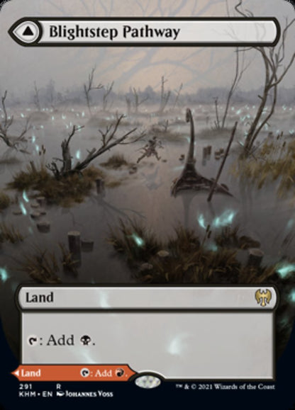 Blightstep Pathway // Searstep Pathway (Borderless Alternate Art) [Kaldheim] Foil