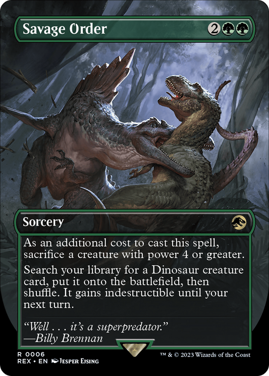 Savage Order (Borderless) (006) Foil - Jurassic World Collection