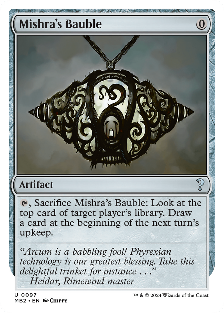 Mishra's Bauble (White Border) [Mystery Booster 2] | Silver Goblin