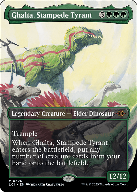 Ghalta, Stampede Tyrant (Borderless) [The Lost Caverns of Ixalan] Foil