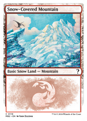 Snow-Covered Mountain (White Border) [Mystery Booster 2] | Silver Goblin