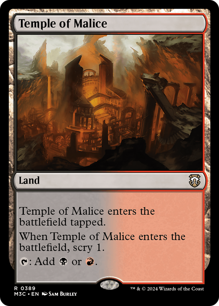 Temple of Malice (Ripple Foil) [Modern Horizons 3 Commander] | Silver Goblin
