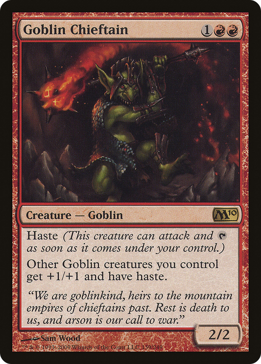 Goblin Chieftain [Magic 2010] Foil