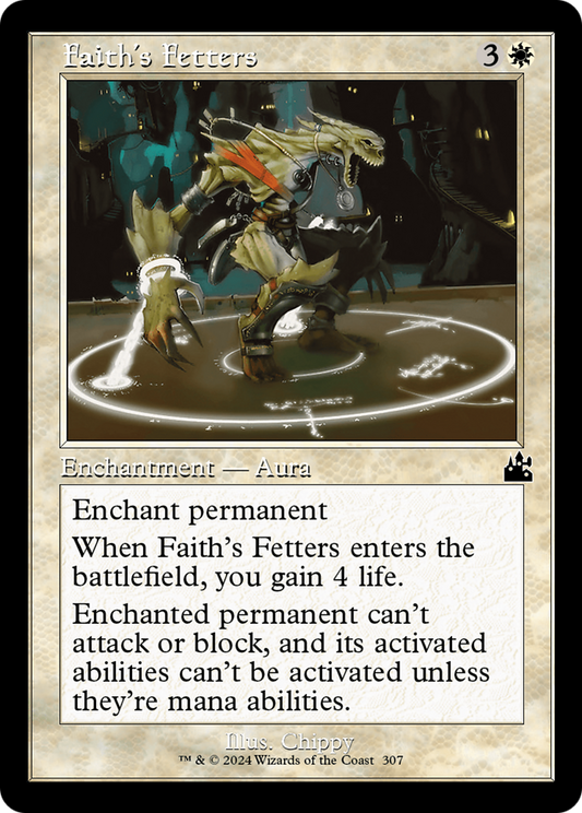 Faith's Fetters (Retro Frame) [Ravnica Remastered] Foil