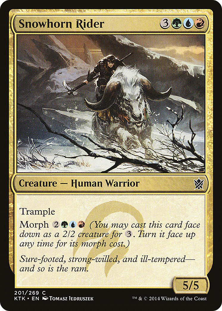 Snowhorn Rider (201) Foil - Khans of Tarkir