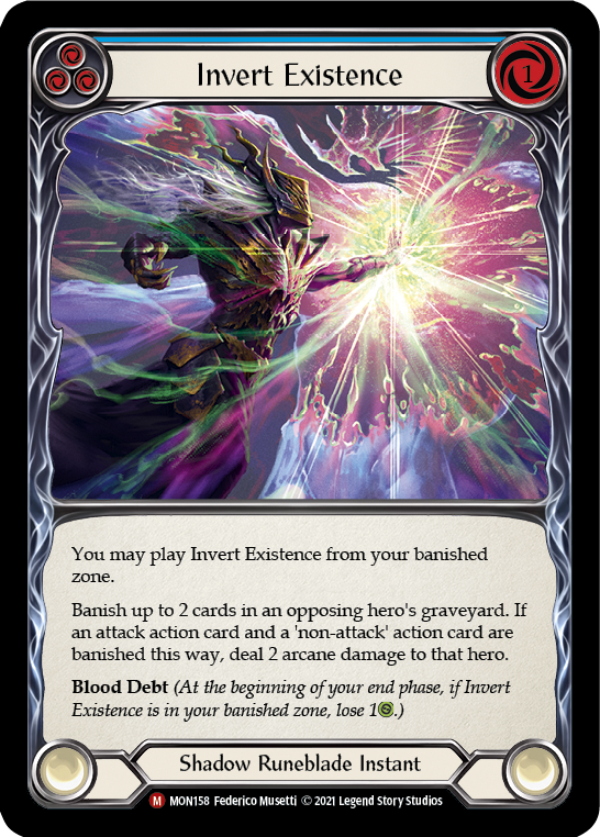 Invert Existence [MON158-RF] (Monarch)  1st Edition Rainbow Foil | Silver Goblin