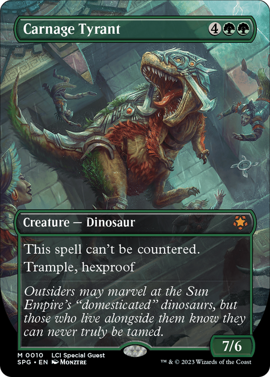 Carnage Tyrant (Borderless) [The Lost Caverns of Ixalan Special Guests] Foil