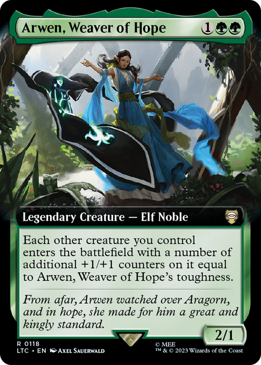 Arwen, Weaver of Hope (118): (Extended Art) Foil - Tales of Middle-earth Commander