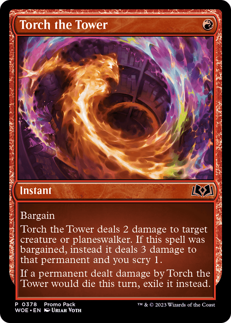 Torch the Tower (Promo Pack) [Wilds of Eldraine Promos] Foil