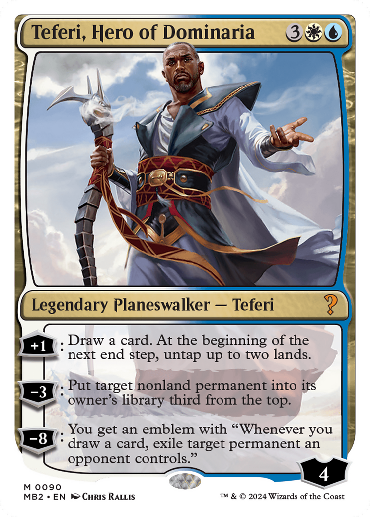 Teferi, Hero of Dominaria (White Border) [Mystery Booster 2] | Silver Goblin