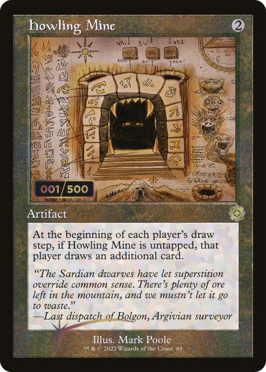 Howling Mine (Retro Schematic) (Serialized) [The Brothers' War Retro Artifacts]