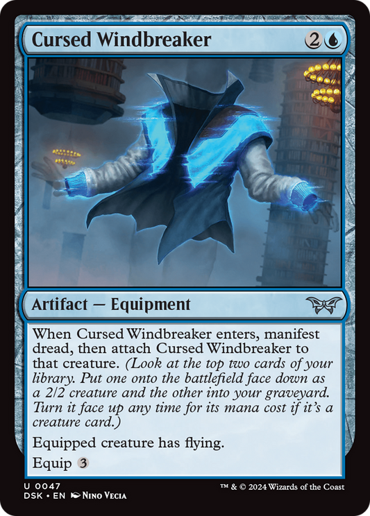 Cursed Windbreaker [Duskmourn: House of Horror] Foil