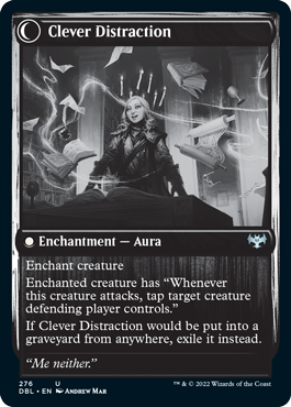 Distracting Geist // Clever Distraction [Innistrad: Double Feature] Foil