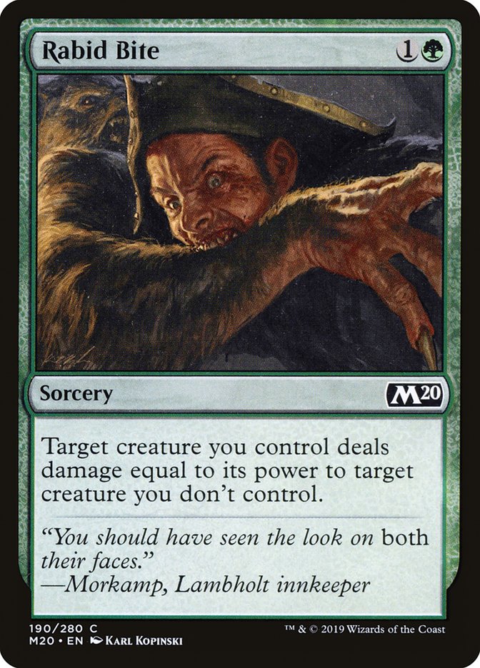 Rabid Bite [Core Set 2020] | Silver Goblin