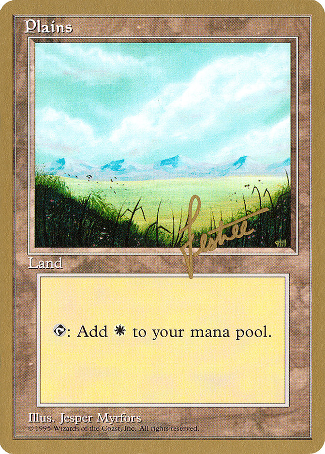 Plains (bl366) (Bertrand Lestree) [Pro Tour Collector Set] | Silver Goblin