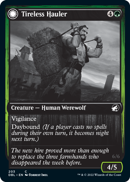 Tireless Hauler // Dire-Strain Brawler [Innistrad: Double Feature] Foil