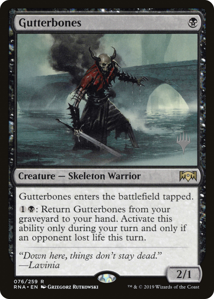 Gutterbones (Promo Pack) [Ravnica Allegiance Promos] Foil