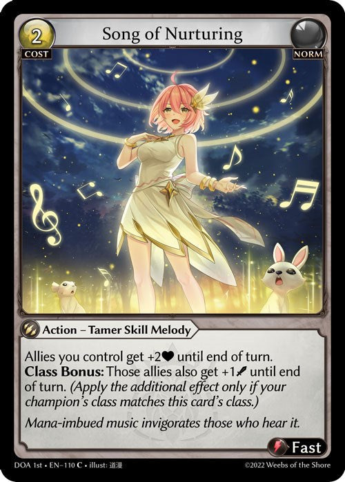 Song of Nurturing (110) [Dawn of Ashes: 1st Edition] Foil
