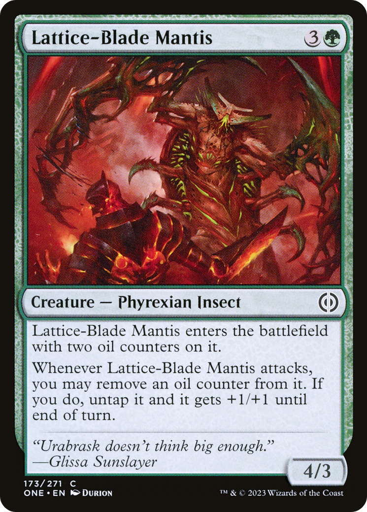 Lattice-Blade Mantis [Phyrexia: All Will Be One] Foil