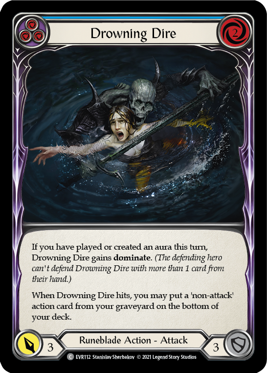 Drowning Dire (Blue) [EVR112] (Everfest)  1st Edition Rainbow Foil | Silver Goblin