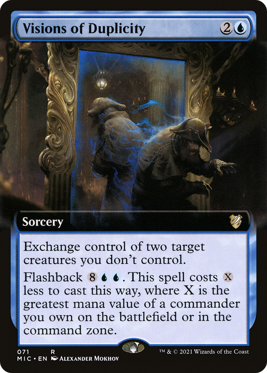 Visions of Duplicity (Extended Art) [Innistrad: Midnight Hunt Commander]