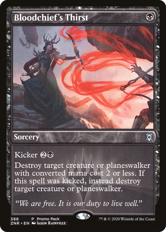 Bloodchief's Thirst (Promo Pack) [Zendikar Rising Promos] Foil