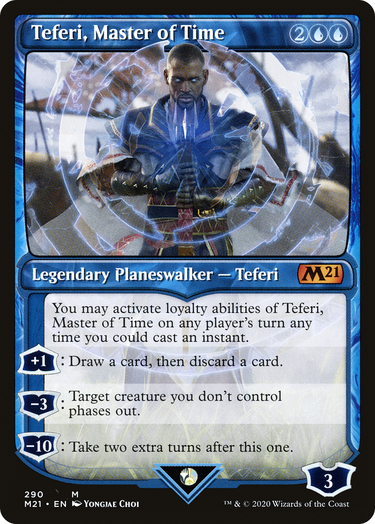 Teferi, Master of Time (Showcase) (290) [Core Set 2021] Foil