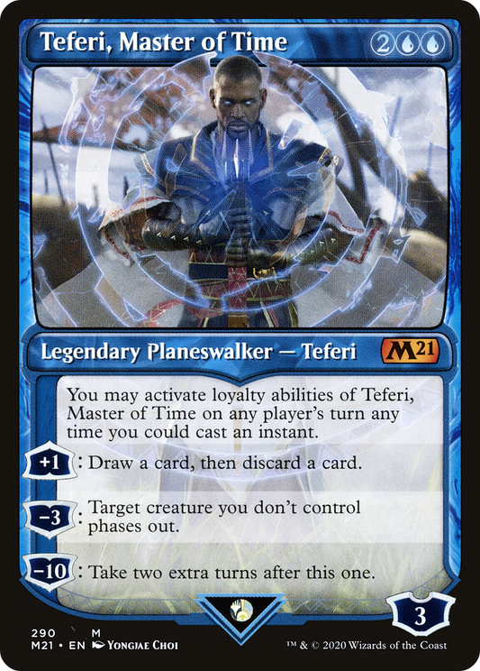 Teferi, Master of Time (Showcase) (290) [Core Set 2021] Foil