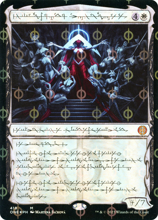 Elesh Norn, Mother of Machines (Phyrexian Step-and-Compleat Foil) [Phyrexia: All Will Be One]
