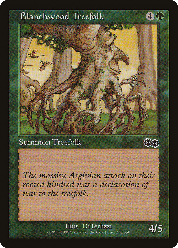 Blanchwood Treefolk [Urza's Saga] | Silver Goblin