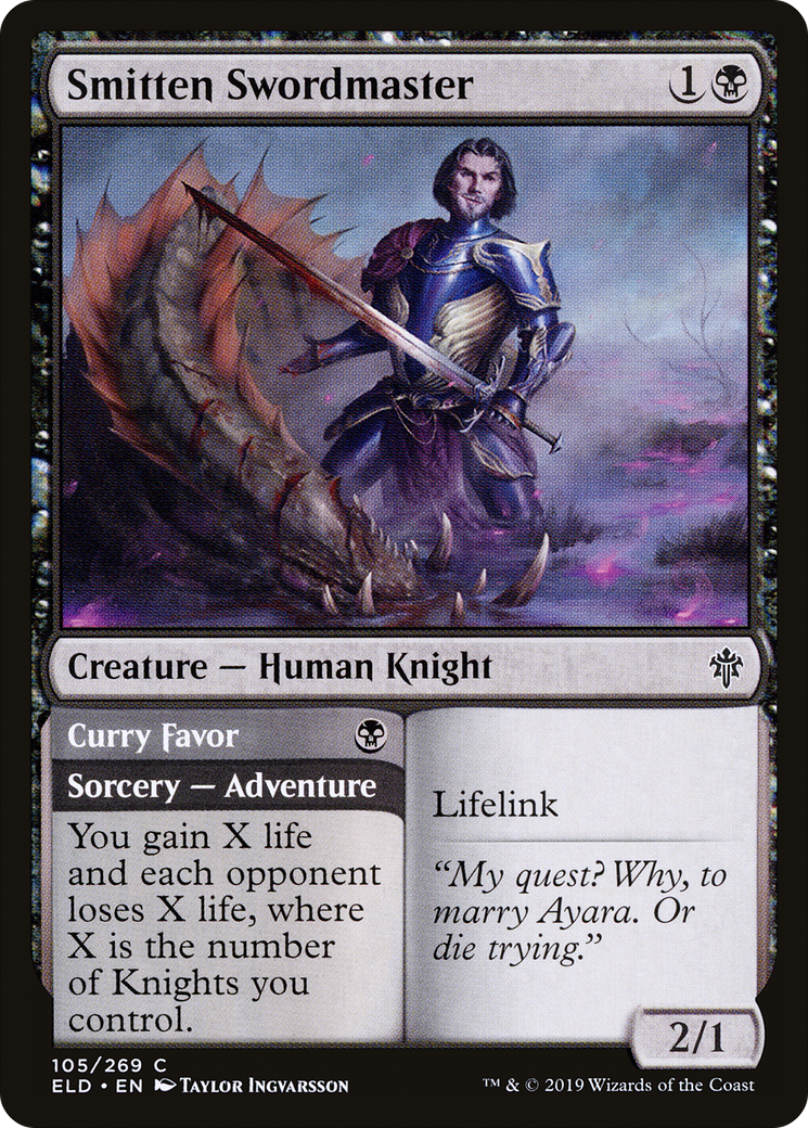 Smitten Swordmaster // Curry Favor [Throne of Eldraine] Foil