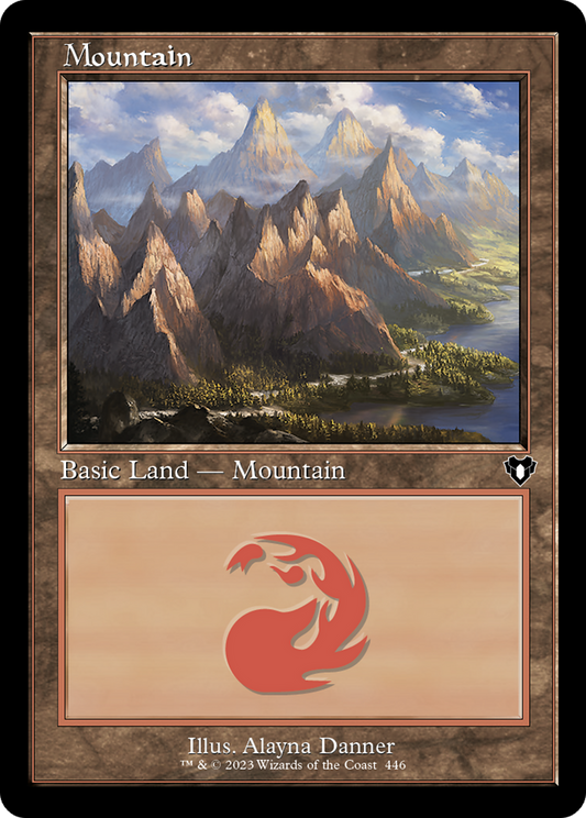 Mountain (446) (Retro) [Commander Masters] Foil