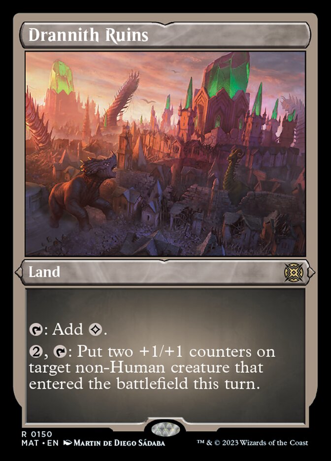 Drannith Ruins (Foil Etched) [March of the Machine: The Aftermath] | Silver Goblin