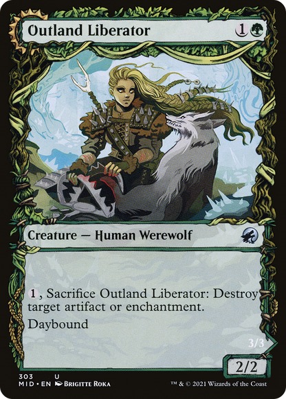 Outland Liberator // Frenzied Trapbreaker (Showcase Equinox) [Innistrad: Midnight Hunt] Foil