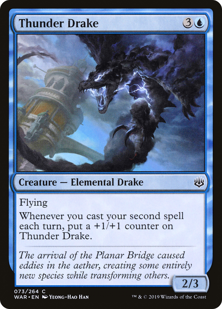 Thunder Drake (073) Foil - War of the Spark
