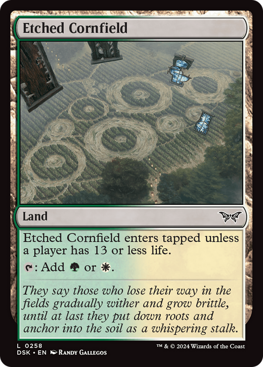 Etched Cornfield [Duskmourn: House of Horror] Foil