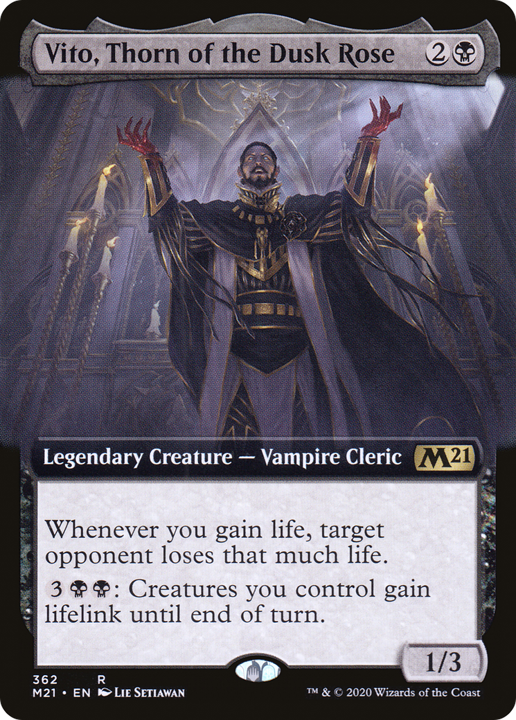 Vito, Thorn of the Dusk Rose (Extended Art) [Core Set 2021] Foil