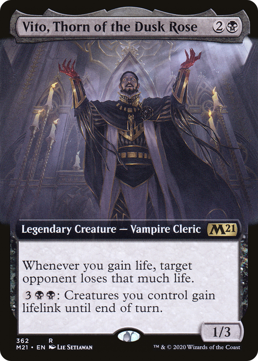 Vito, Thorn of the Dusk Rose (Extended Art) [Core Set 2021] Foil
