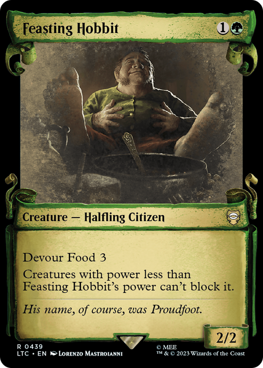 Feasting Hobbit [The Lord of the Rings: Tales of Middle-Earth Commander Showcase Scrolls] Foil