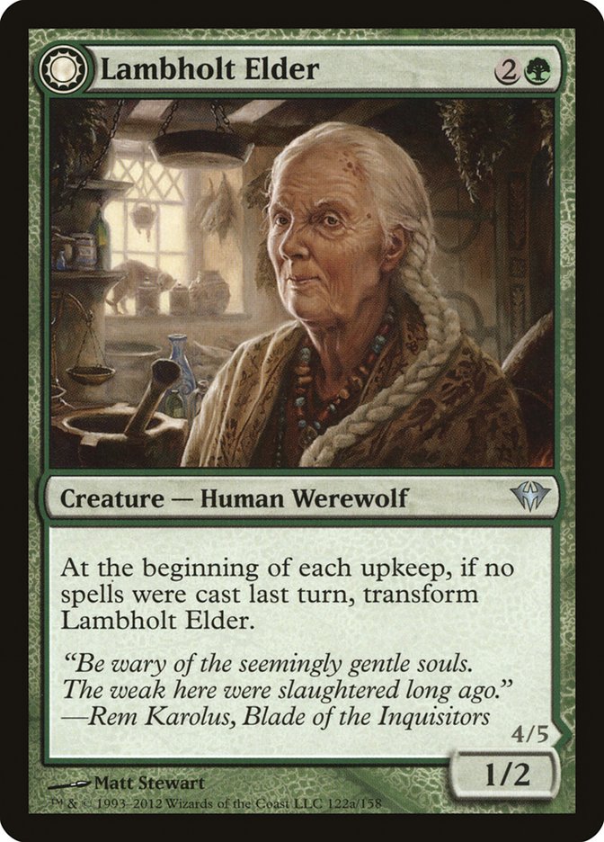 Lambholt Elder // Silverpelt Werewolf [Dark Ascension] Foil