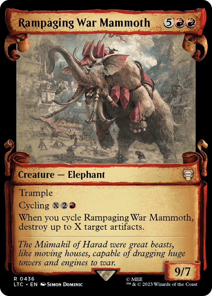 Rampaging War Mammoth (Showcase) (436) Foil - Tales of Middle-earth Commander