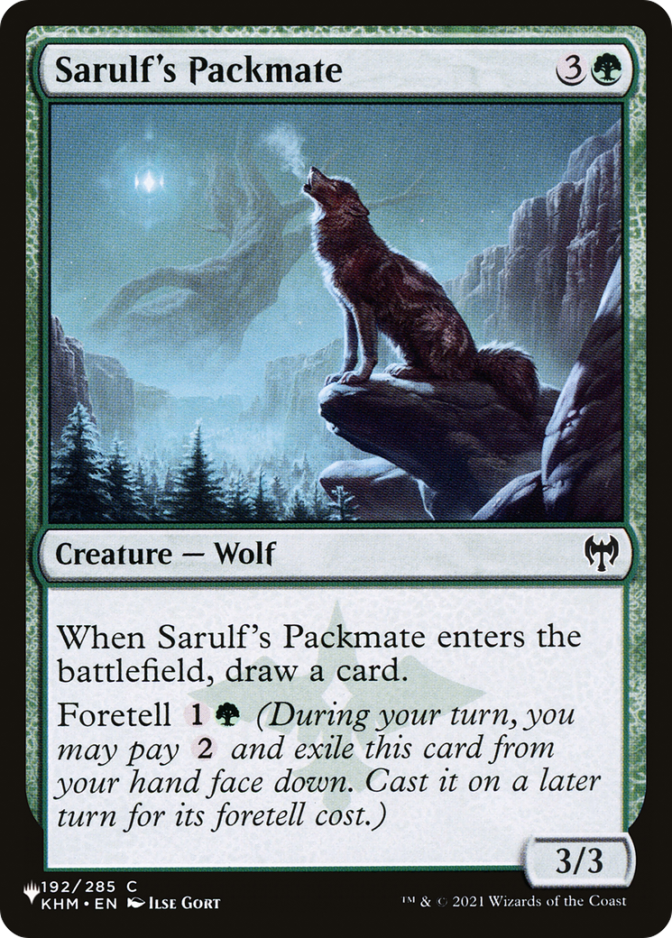 Sarulf's Packmate [The List Reprints] | Silver Goblin