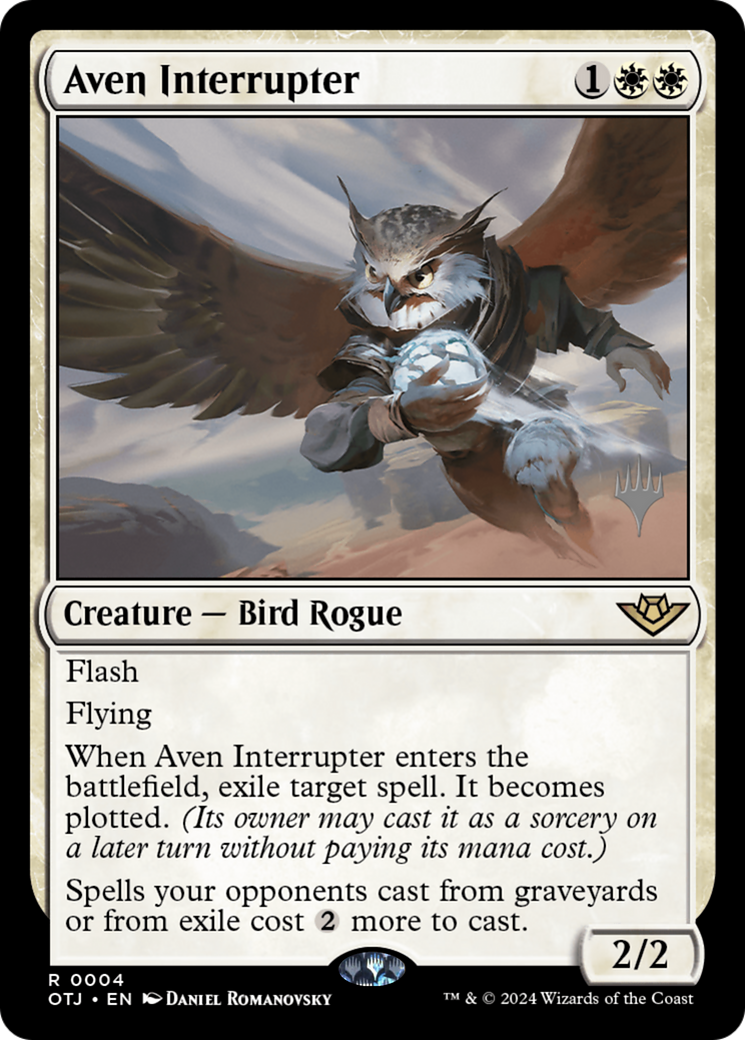 Aven Interrupter (Promo Pack) [Outlaws of Thunder Junction Promos] Foil