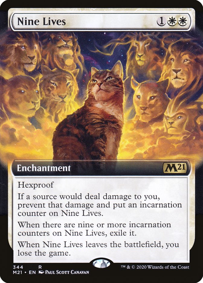 Nine Lives (Extended Art) [Core Set 2021] | Silver Goblin