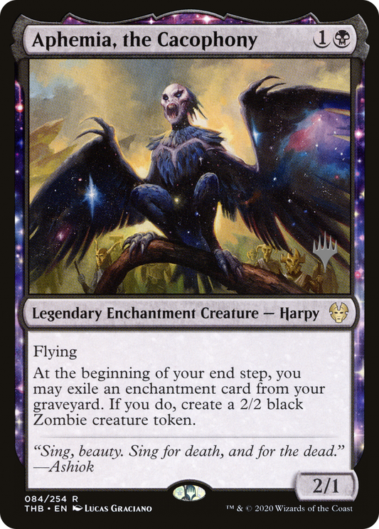 Aphemia, the Cacophony (Promo Pack) [Theros Beyond Death Promos] Foil