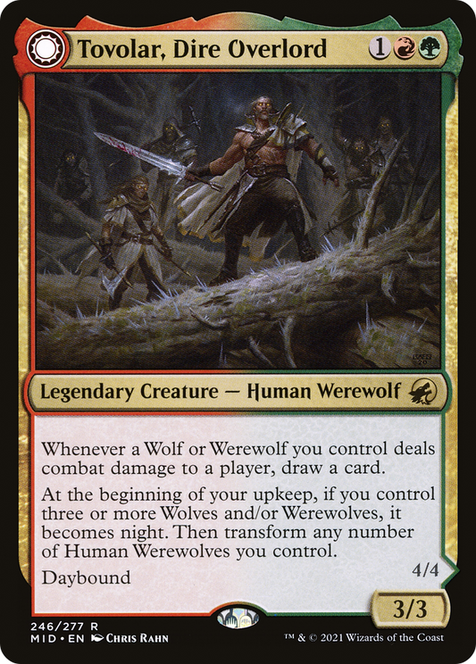 Tovolar, Dire Overlord // Tovolar, the Midnight Scourge [Innistrad: Midnight Hunt] Foil