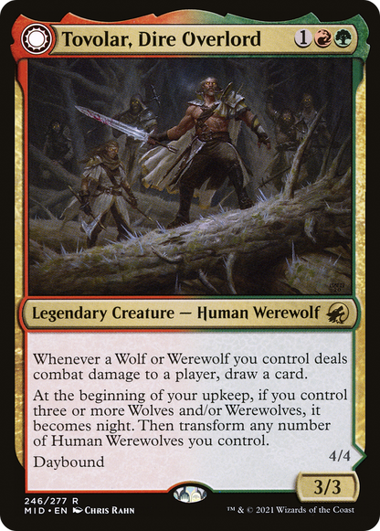 Tovolar, Dire Overlord // Tovolar, the Midnight Scourge [Innistrad: Midnight Hunt] Foil