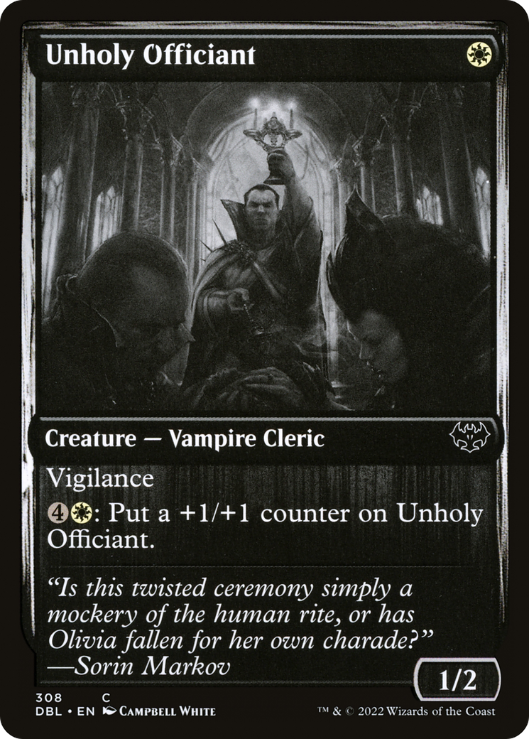 Unholy Officiant (308) Foil - Innistrad: Double Feature