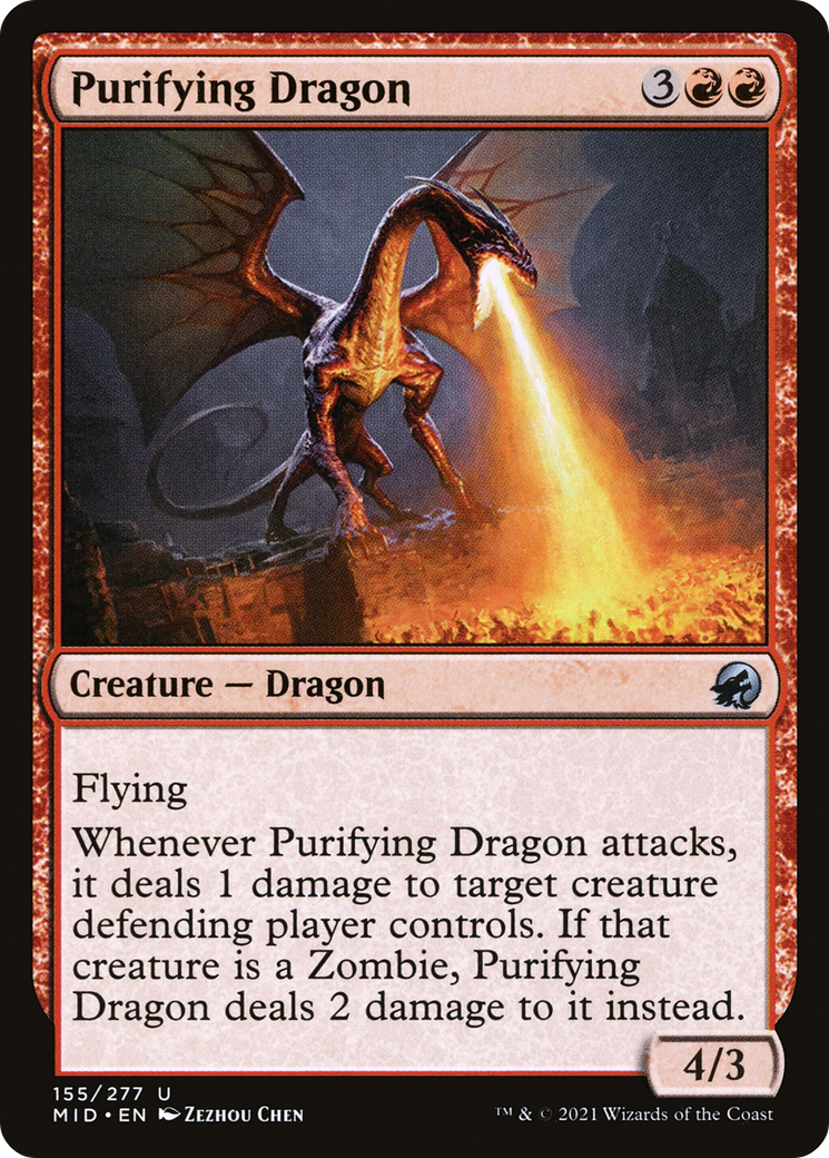 Purifying Dragon [Innistrad: Midnight Hunt] | Silver Goblin